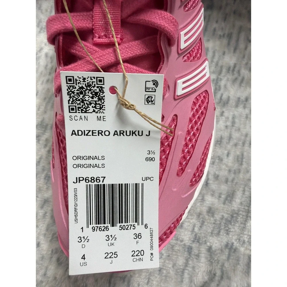 Adidas Adizero Aruku J Pink White Sneakers JP6867 Kids Size 4 US / 3.5 UK‎ NEW